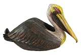 Antiqued Driftwood Look Carved Pelican Bottle Holder