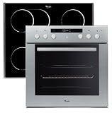 Whirlpool HKW 800001 IX Einbau-Herdset / A / Kochfeld: Ceran / Herdfarbe: Edelstahl / Versenkbare Bedienknebel / Br&auml;ter- und DUO-Zweikreis-Kochzonen