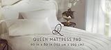 Wamsutta Signature Stay Made(r) Luxurious Woven Damask Stripe Mattress Pad  ....