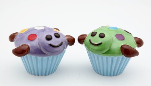 Turtle Cupcake Salt and Pepper Shakers