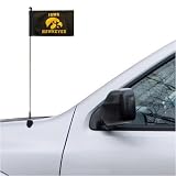 Iowa Hawkeyes Black Car Antenna Flag