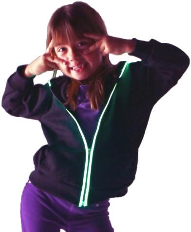 Light up Hoodies by Electric Styles (9-10 year old, Green)