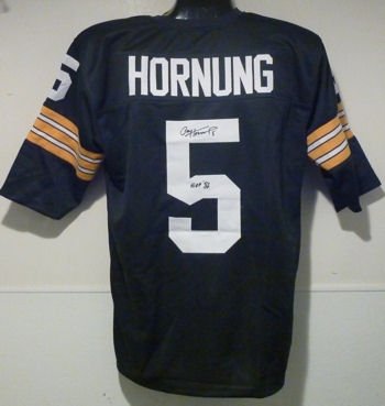 Paul Hornung Autographed/Hand Signed Green Bay Packers Jersey w/HOF 86