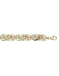 Black Hills Gold Jewelry by Coleman Delicate Swirl 7 3/4 Inch Gold Bracelet