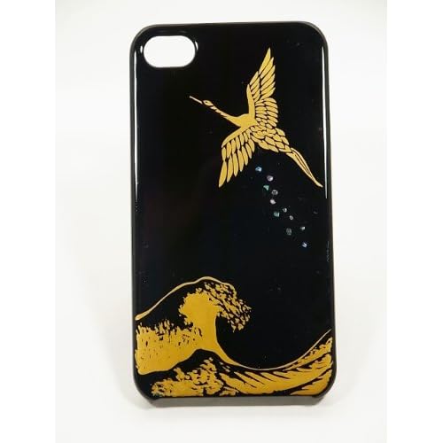 Amazon.com: Maki-e iPhone 4/4S Cover Case Made in Japan - Tsuru to Nami (Crane with Waves): Cell Phones & Accessories