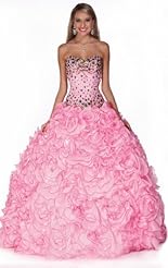 Maternity Crystal Applique Lace Beaded Crystals Chiffon/Taffeta/Tulle Prom Dress 