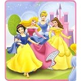 Disney PRINCESS Blanket - BEAMING BEAUTIES 50X60 FLEECE BLANKET