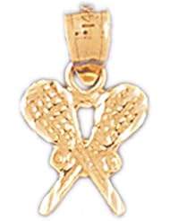 Dazzlers Solid 14 karats gold Double Tennis Racket and Double Ball Charm Pendant Available in three colors from jewelsberry (weights: 1.0 grams only)