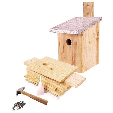 VOGELHAUS KINDER-BAUSATZ NISTKASTEN HOLZ WERKZEUG