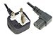 1.8m Right Angle Kettle Type Iec Power Mains Cable Lead - Bl