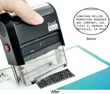 Identity Theft Protection Rubber Stamp - Medium (42040-SEC-K)