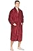 Del Rossa Men's Fleece Robe, Shawl Collar Bathrobe