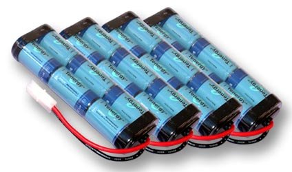 41q8q9DqOzL Four Tenergy 7.2V 3800mAh Flat NiMH High Power (38A Drain Rate) Battery Packs for RC Cars and Sumo Robots