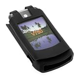 Durable Flexible Soft Black Silicone Skin Case for Motorola V750 Cell Phone