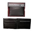 Perry Ellis Pebble Leather Passcase Wallet ~ Black