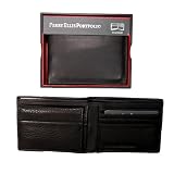Perry Ellis Pebble Leather Passcase Wallet ~ Black