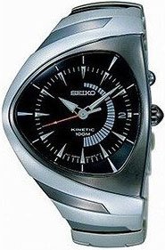Seiko #SKA377 Men's Black Dial Streamline Kinetic Watch