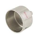 uxcell 50mmミリメートル ガラスセラミックタール用　ホールソーカッター　シルバートーン　高速度鋼