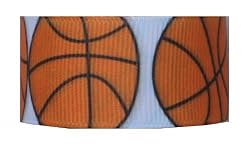 Grosgrain Ribbon Sports 7/8 Inch 2 yards Basketball