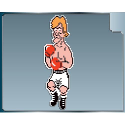 GLASS JOE from PunchOut! 8bit vinyl decal sticker