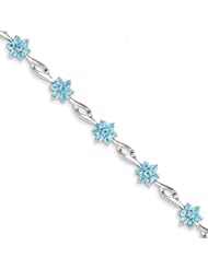 Sterling Silver Blue Topaz Bracelet