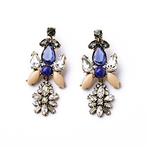 Fun Daisy Elegant Crystal Blue Fashion Earrings - ed00551