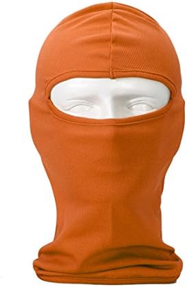 Multi-Colored Cycling Balaclava Sports Full Face Mask Outdoor Head Hood (Orange)
