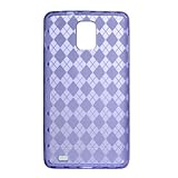 Purple Check TPU Skin Case for Sony Samsung Infuse 4G