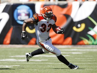 Broncos Bengals Football: Cincinnati, OH - Cedric Benson Photographic Poster Print by Ed Reinke, 24x18