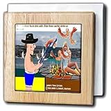 Another Shrimp On The Barbie - 6 Inch Tile Napkin Holder