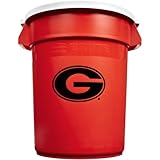 Rubbermaid Commercial Team Brute 32-Gallon Trash Can and Lid, University of Georgia