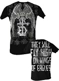 Sanctify Wings Of Eagles Adult Christian Black Tee T-Shirt