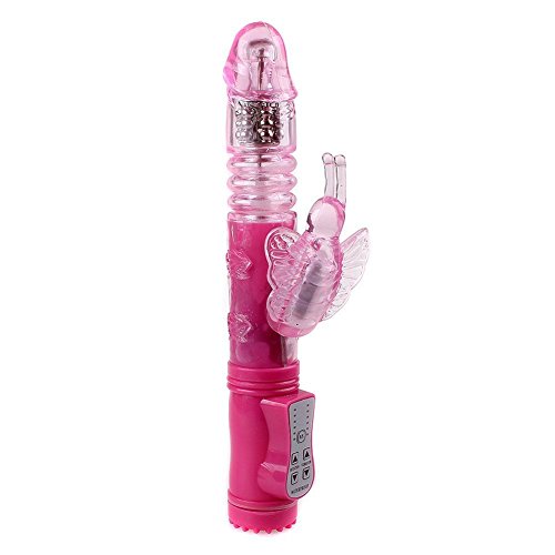 Crazycity 2014 Hot Multi Speed Waterproof Thrusting Butterfly Rabbit Vibe Rotating G-Spot Stimulator Vibration Massager Bullet Wand Love Egg Bullet Clitorial Stimulation Powerful Female Masturbate Toy Tools Wireless Stimulators Adult Sex Toy Vibrates for Women Couples Random Color