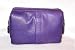 Unisex Purple Leather Makeup Dopp Shave Travel Case