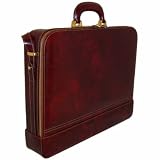 Pratesi 'Perugino' Laptop Briefcase in Nutella