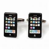 鎌倉カフス工房 ブラックiPhoneカフス【カフスボタン・カフリンクス】 dc023