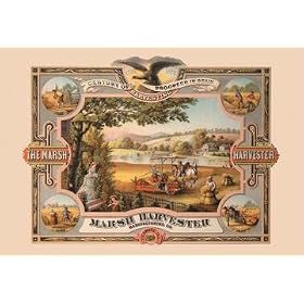 Marsh Harvester - Century of Progress in Grain 12x18 Giclee on canvas
