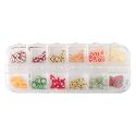 240Pcs Fruit Polymer Clay Nail Art Miniature Decorations with Wheel