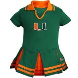 Miami Hurricanes Green Toddler One Piece Cheerleader Dress