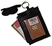 AG Wallets Leather String Neck ID/Badge Holder Pouch Wallet With Zippered Pocket
