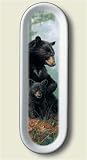 Black Bear Family Lodge Decorative Ceramic Spoon Rest by Highland Graphics