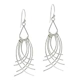 Image of .925 Sterling Silver Curve Fashion Drop Earrings