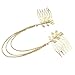 Womens Chic Leaf Hair Chain Headband Hair Comb Slides