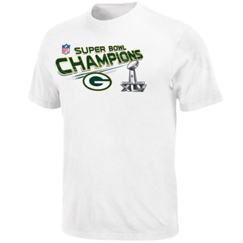 NFL Green Bay Packers Short Sleeve Screen Printed Tee (White, 4X Big)