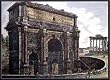 Art Poster Metal Framed Print - Arco Di Settimio Severo - Artist: Rossini- Poster Size: 38 X 25