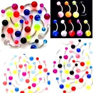 Body Accentz™ Body Colors Belly Button Ring Assortment 14 Gauge 7/16 Qty 16