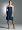David's Bridal Short Strapless Pleated Dress in Crinkle Chiffon Style 83362, Marine, 2