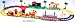 23-pc Cartoon Happy Train - Motorized Light and Sound Train Set