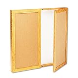 GBC-COMMERCIAL & CONSUMER GRP / QRT826 / Conference Cabinet, Cork/Dry-Erase Melamine, 36 x 36, White/Oak Frame / Sold as 1 EA