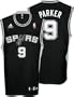 Tony Parker Youth Jersey: adidas Black Replica #9 San Antonio Spurs Jersey - Large (14-16)